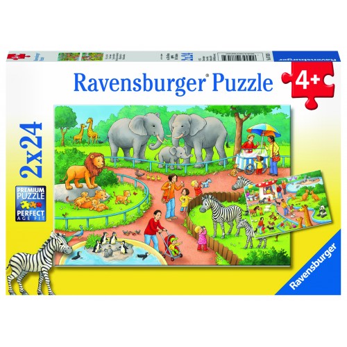 Ravensburger Puzzle 2x24 τμχ Ζωολογικός Κήπος 07813