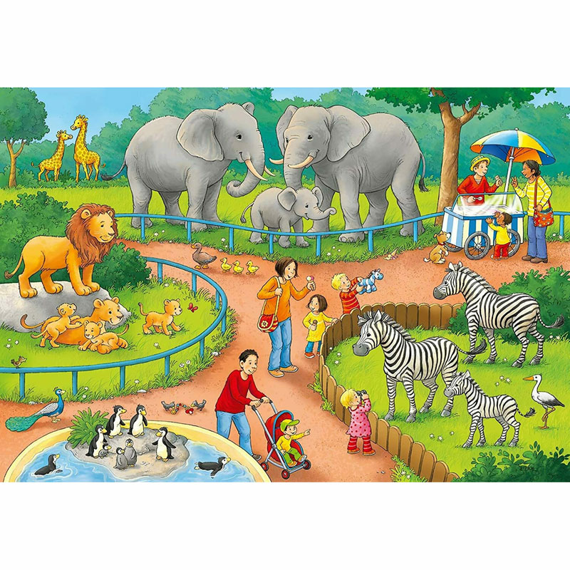 Ravensburger Puzzle 2x24 τμχ Ζωολογικός Κήπος 07813