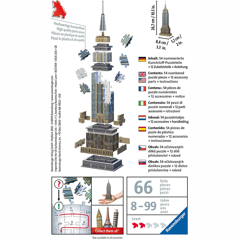 Ravensburger 3D Mini Empire State Building 54 τεμ.  11271