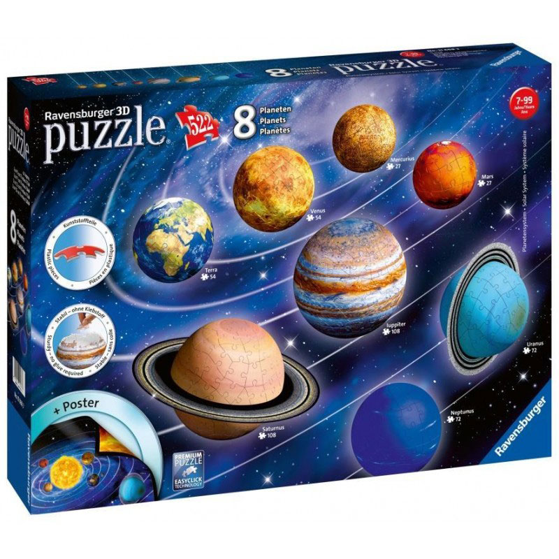 Ravensburger 3D Puzzle 522 Τμχ Ηλιακό Σύστημα 11668