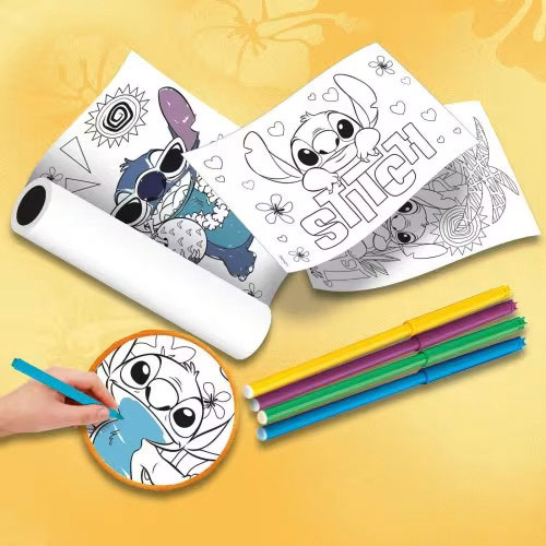 Lisciani Disney Σετ Ζωγραφικής Stitch Colouring Roll 113132