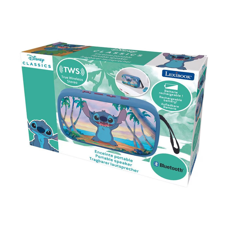 Lexibook Φορητό Ηχείο Bluetooth με Ραδιόφωνο Stitch BT018D