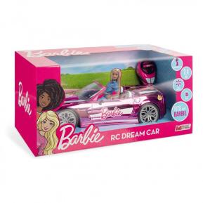 Real Fun Barbie Τηλεκατευθυνόμενο R/C Όχημα Dream Car 2.4GHz Ροζ Χρώμιο M63619