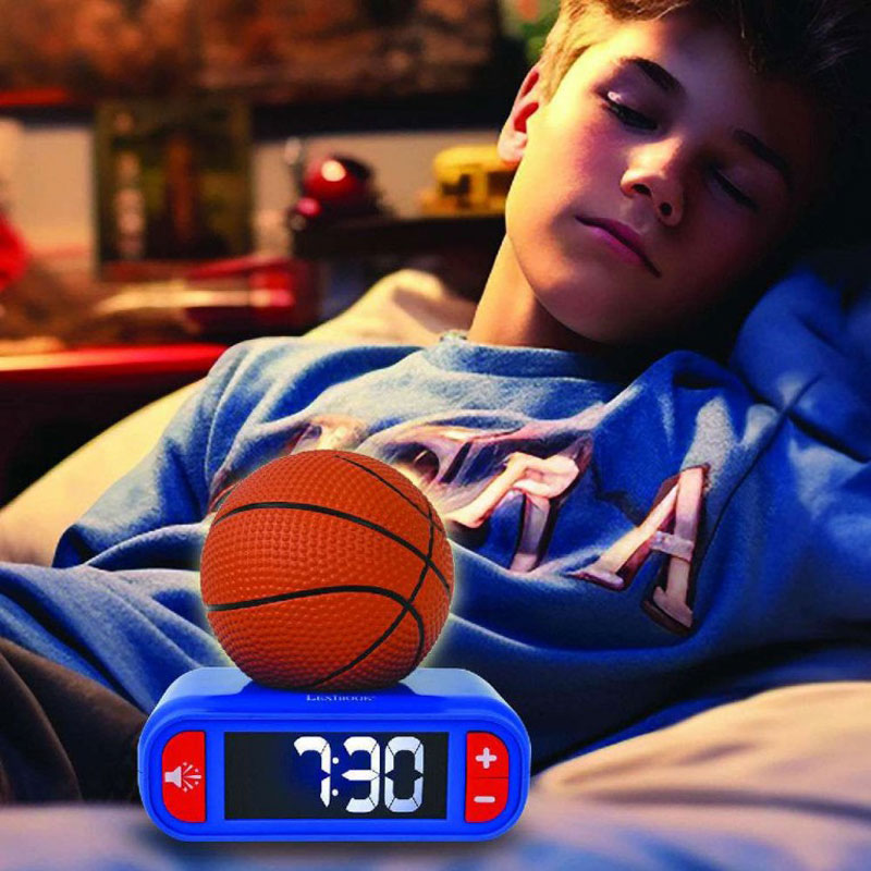 Lexibook Digital Alarm Clock with 3D Basketball Night Light & Sound Effects RL800BA