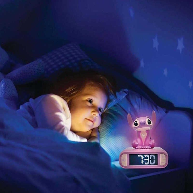 Lexibook Digital Alarm Clock with 3D Angel Night Light & Sound Effects RL800D1