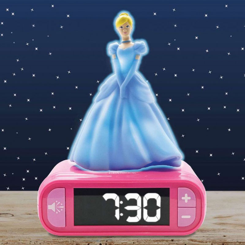 Lexibook Digital Alarm Clock with 3D Princess Night Light & Sound Effects RL800DP