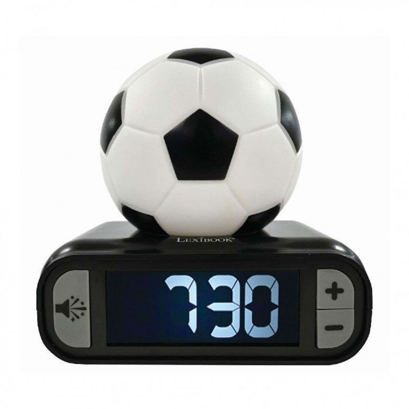Lexibook Digital Alarm Clock with 3D Football Night Light & Sound Effects RL800FO