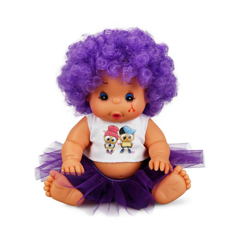 Sunman Κούκλα Dollectibles Afro Baby 23cm Μωβ μαλλιά