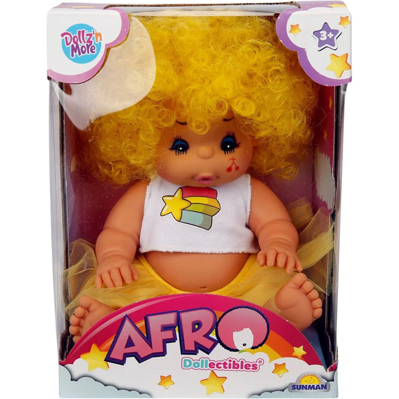 Sunman Κούκλα Dollectibles Afro Baby 23cm Κίτρινα μαλλιά