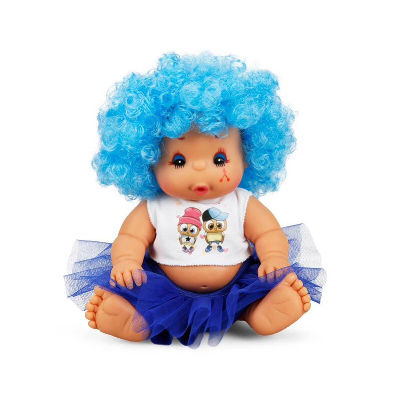 Sunman Κούκλα Dollectibles Afro Baby 23cm Γαλάζια μαλλιά