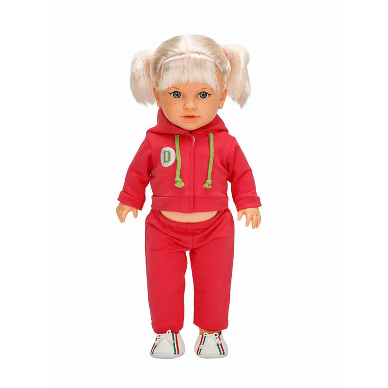Sunman Κούκλα Tina Sportive Outfit 45cm Κόκκινο Σετ
