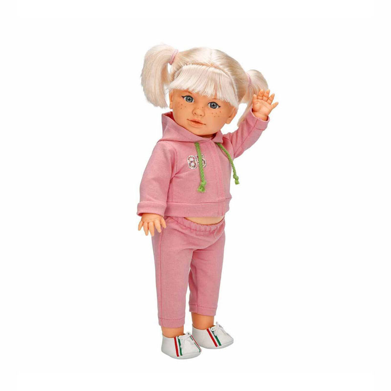 Sunman Κούκλα Tina Sportive Outfit 45cm Ροζ Αθλητικό Σετ