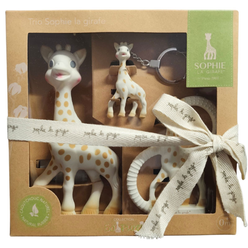 Sophie La Girafe So'Pure Σετ δώρου με Σόφι η Καμηλοπάρδαλη - Δακτύλιο Οδοντοφυΐας & Μπρελόκ