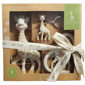 Sophie La Girafe So'Pure Σετ δώρου με Σόφι η Καμηλοπάρδαλη - Δακτύλιο Οδοντοφυΐας & Μπρελόκ