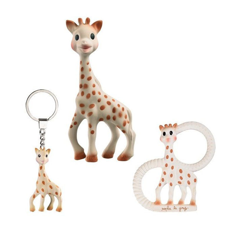 Sophie La Girafe So'Pure Σετ δώρου με Σόφι η Καμηλοπάρδαλη - Δακτύλιο Οδοντοφυΐας & Μπρελόκ