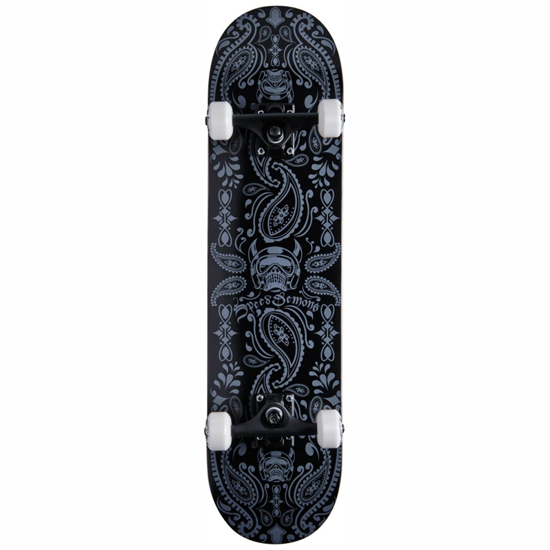 Speed Demons Τροχοσανίδα Unisex's Bandana Skateboard Black/Silver 7,25''
