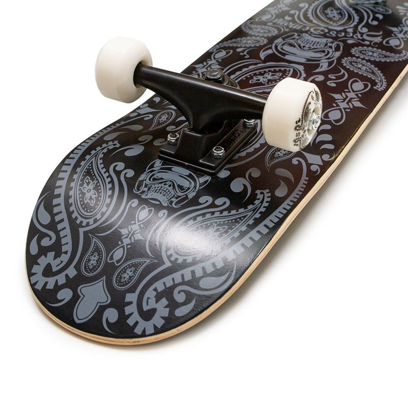 Speed Demons Τροχοσανίδα Unisex's Bandana Skateboard Black/Silver 7,25''
