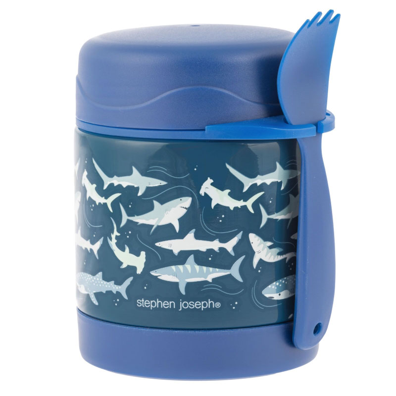 Stephen Joseph Θερμός Φαγητού Με Πιρούνι Shark 295ml SJ130480