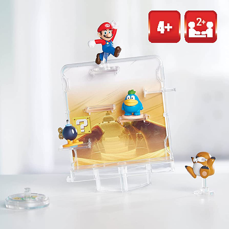 EPOCH Games Super Mario Balancing Castle Stage - Gioco Di Equilibrio Con Personaggi E Cubo