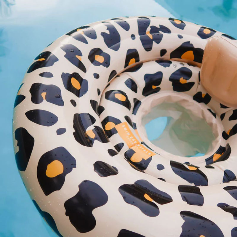 Swim Essentials Σωσίβιο ⌀69εκ. για μωρά από 0-1 ετών Beige Leopard
