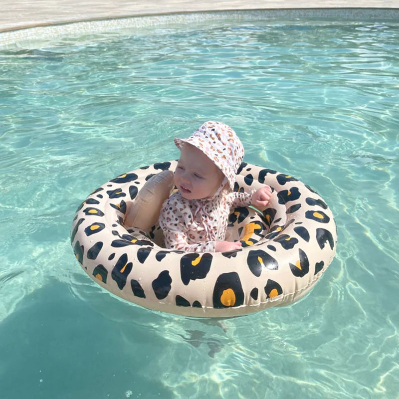 Swim Essentials Σωσίβιο ⌀69εκ. για μωρά από 0-1 ετών Beige Leopard