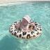 Swim Essentials Σωσίβιο ⌀69εκ. για μωρά από 0-1 ετών Beige Leopard