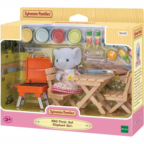 Sylvanian Families BBQ Picnic - Elephant Girl Σετ Μπάρμπεκιου Πικ-Νικ & κοριτσάκι ελεφαντάκι 5640