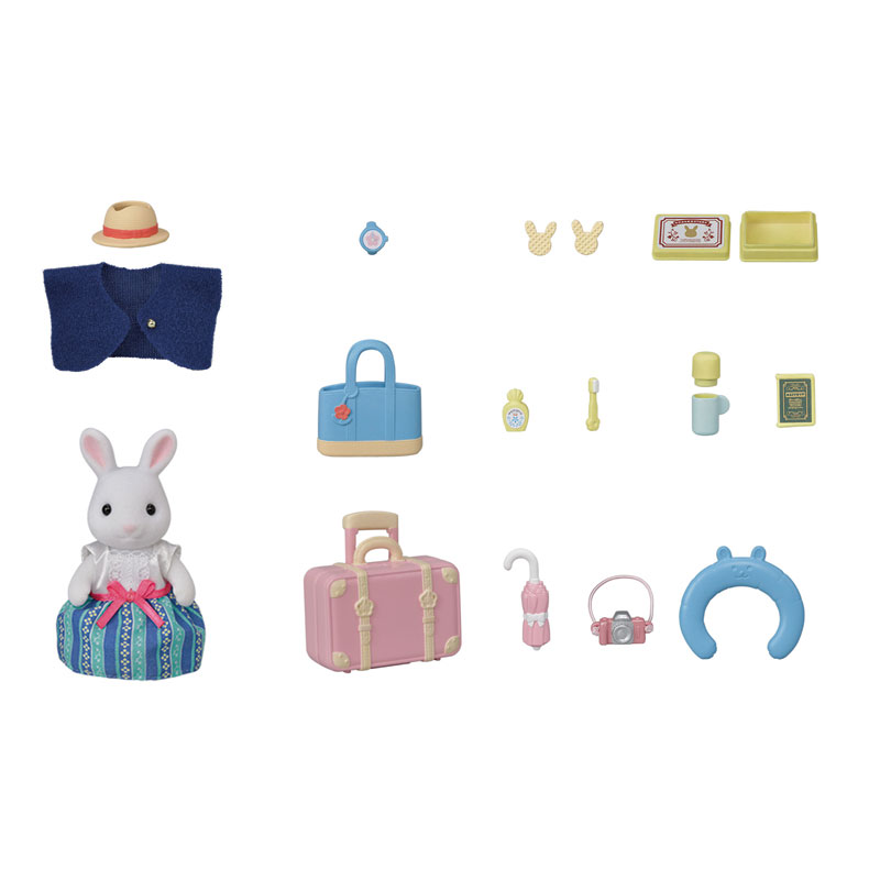 Sylvanian Families Weekend Travel Set - Snow Rabbit Mother Σετ Ταξιδίου με μαμά κουνελάκι 5641