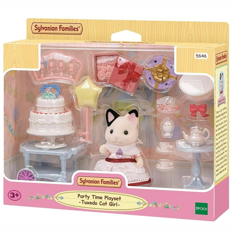 Sylvanian Families: Party Time Playset -Tuxedo Cat Girl- 5646