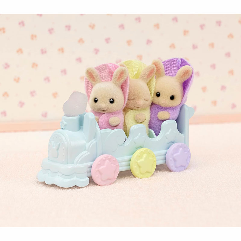 Sylvanian Families Triplets Baby Milk Rabbit Bathtime Set Τρίδυμα Κουνελάκια 5707