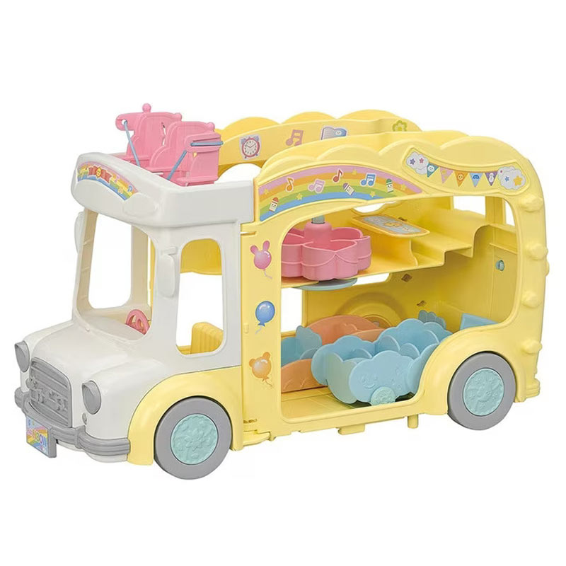 Sylvanian Families Λεωφορείο Βρεφονηπιακού Σταθμού Διασκεδαστικό Ουράνιο Τόξο 5744