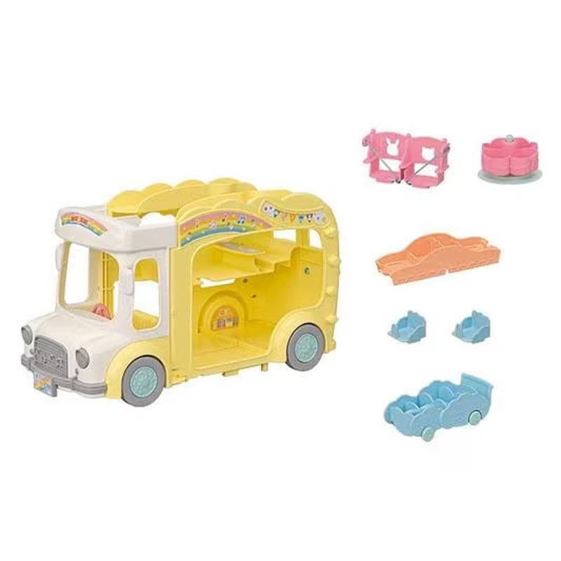 Sylvanian Families Λεωφορείο Βρεφονηπιακού Σταθμού Διασκεδαστικό Ουράνιο Τόξο 5744