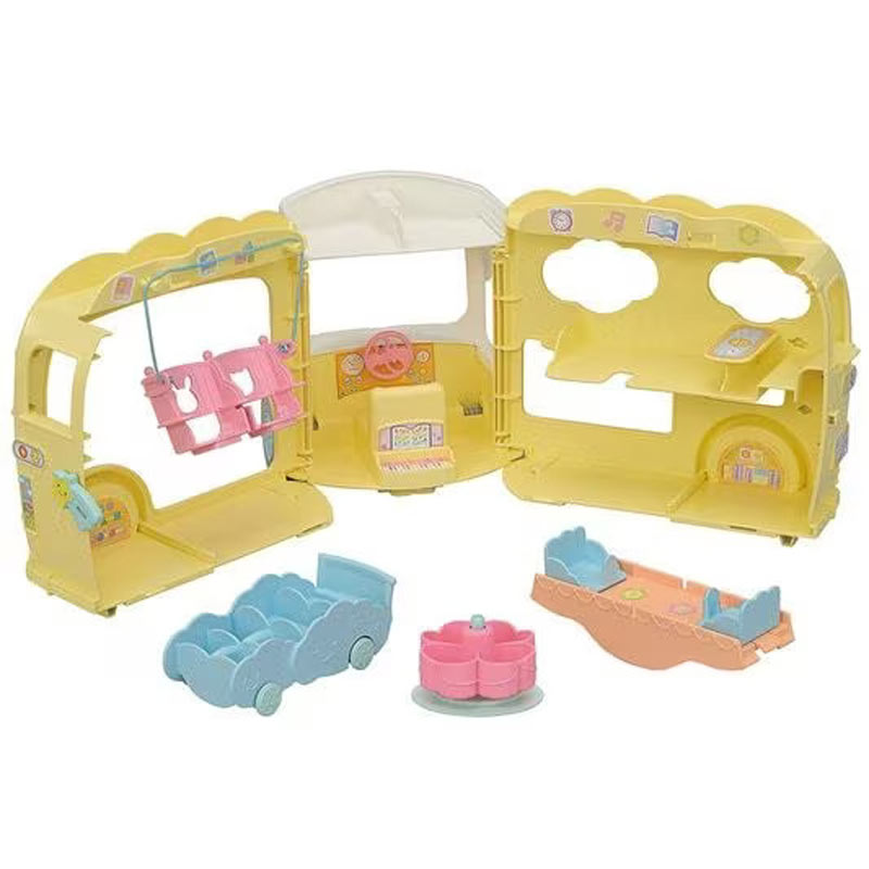 Sylvanian Families Λεωφορείο Βρεφονηπιακού Σταθμού Διασκεδαστικό Ουράνιο Τόξο 5744