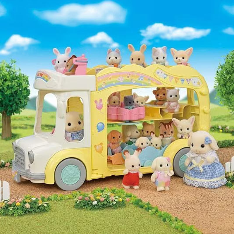 Sylvanian Families Λεωφορείο Βρεφονηπιακού Σταθμού Διασκεδαστικό Ουράνιο Τόξο 5744