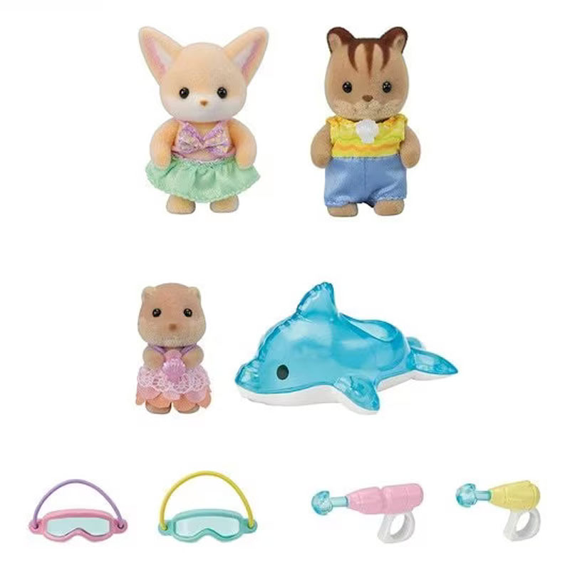 Sylvanian Families Nursery Friends-Η Παρέα των Τριών Διασκεδάζει στην Πισίνα 5749