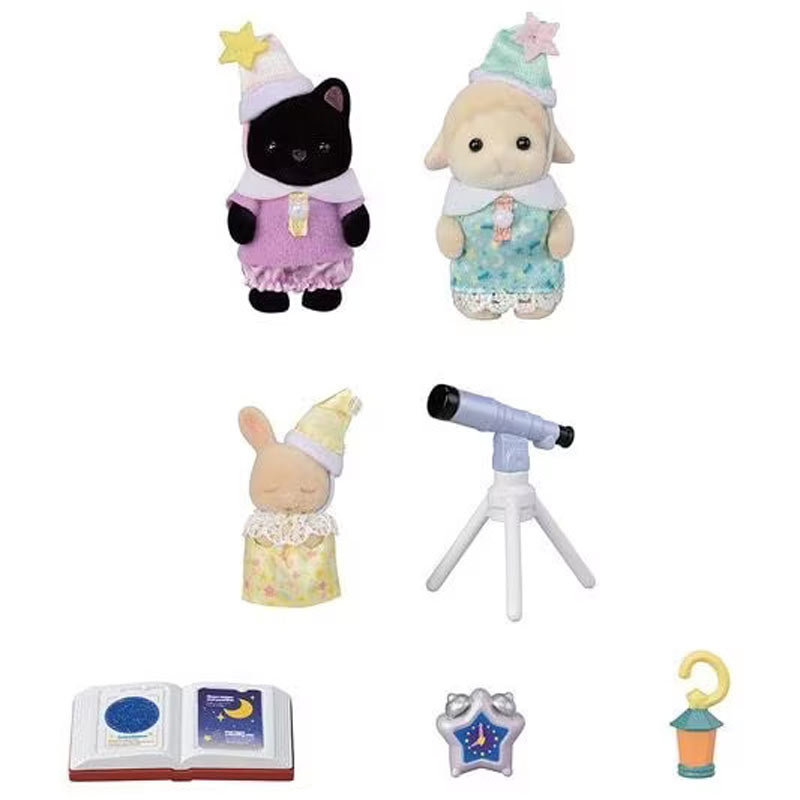 Sylvanian Families Nursery Friends-Η Παρέα των Τριών κάνει Πάρτι με Sleepover 5750