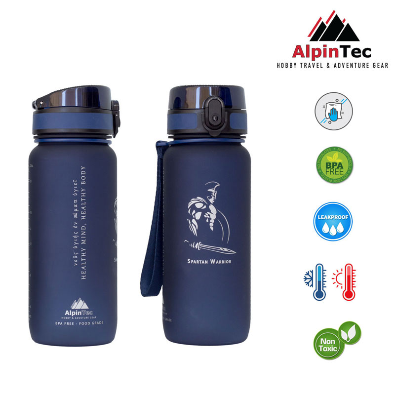 Παγούρι Tritan AlpinTec Πλαστικό Spartan Special Edition Dark Blue 650ml T-750SP-DB