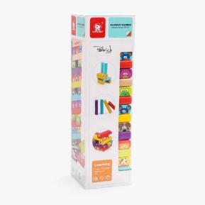 Top Bright Ξύλινο Επιτραπέζιο Animal Stacking Game - Πύργος Ισορροπίας Ζωάκια 120314