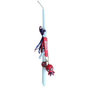 Χειροποίητη Λαμπάδα Λευκή Μπρελόκ Spider-Man TOY-06-2026