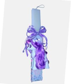 Χειροποίητη Λαμπάδα Pony Baby Sparkle Unicorn Hang Μωβ Μαλλιά 9cm TOY-73-2026