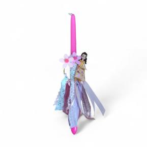 Χειροποίητη Λαμπάδα Φούξια Disney Princess Μίνι Κούκλα Belle 10cm TOY-85-2026
