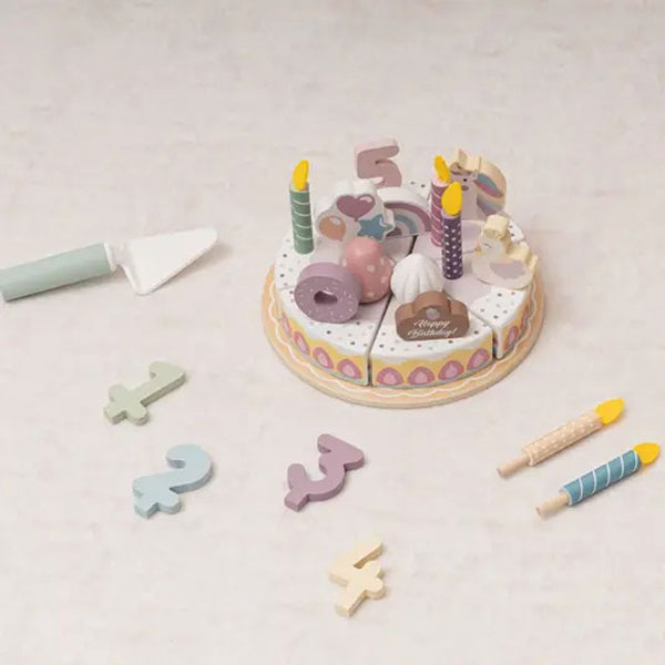 Tooky Toy Wooden Birthday Cake Set TP541