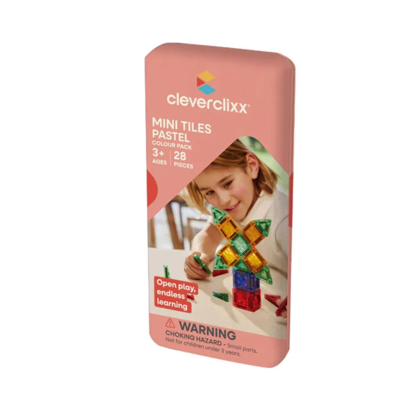 Cleverclixx® Σετ Μαγνητικά πλακίδια Mini Tiles Pack Pastel 28 τμχ. CC-1027