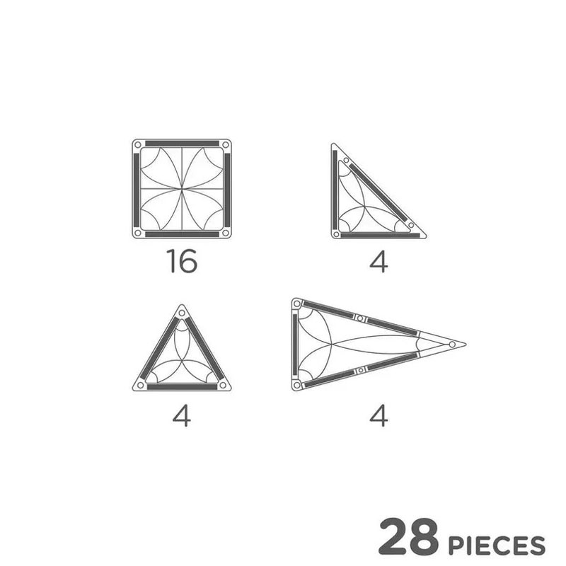 Cleverclixx® Σετ Μαγνητικά πλακίδια Mini Tiles Pack Pastel 28 τμχ. CC-1027