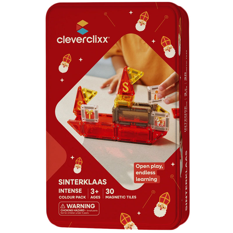 Cleverclixx® Σετ Μαγνητικά πλακίδι Mini Tiles Santa Klaus 30τμχ. CC-1042