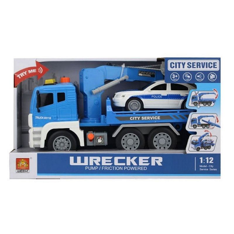 Wenyi Wrecker Γερανός Αυτοκινήτων με Ήχο & Φως 1:12 WY831B
